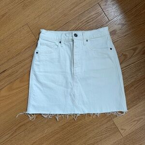 BNWOT Abercrombie White Denim Skirt